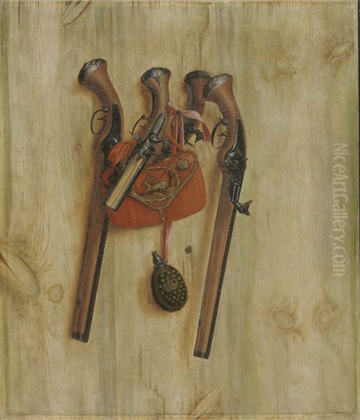 Trompe l'Oeil with Pistols - view 1