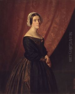 Thora Hunaeus, f. Garbrecht, kunstnerens hustru by Andreas Herman Hunaeus