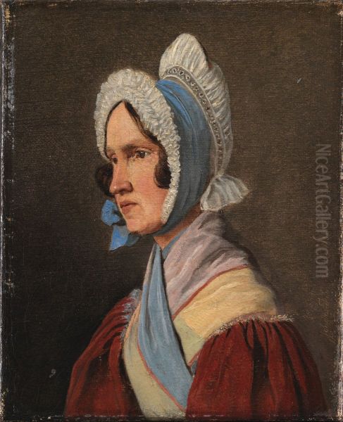 Oberstinde Cathrine Lundbye, f. Bonnevie, kunstnerens moder - view 1