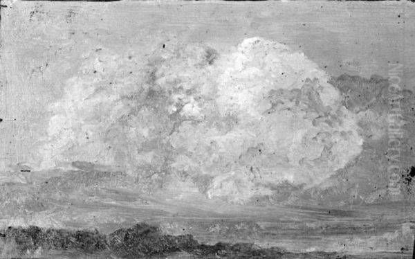 White and Pink Clouds against a Pale Blue Sky - view 1