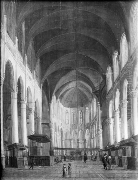 Interior of a Gothic Church - view 1