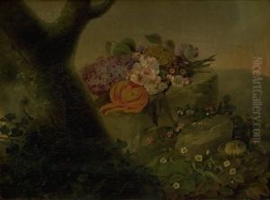 Blomster pa en sten by Christine Lovmand