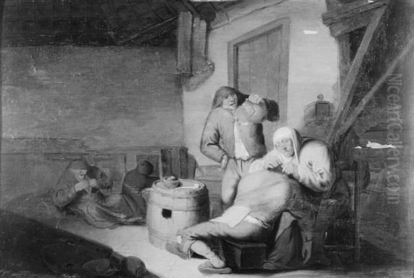 Farmer's Wife Delousing her Husband - view 1