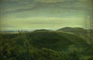 The Coast of Jutland Seen from Molleknap Hills in Funen. Study