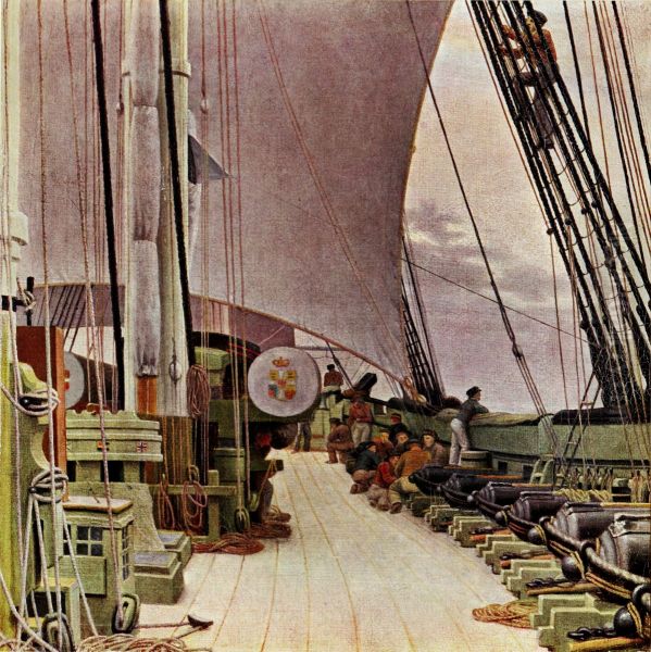 The Starboard Battery and the Deck of the Corvette "Najaden" - view 1
