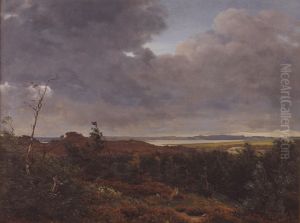 View of Frederiksvaerk from Tisvilde Wood, North Zealand by P. C. Skovgaard