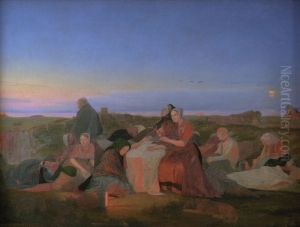 Midsummer's Eve. Sick People Asleep upon the Grave of St. Helena at Tisvilde