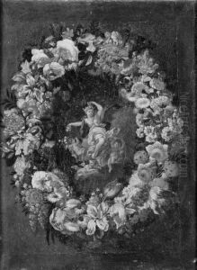 Garland with Flora by Carel de Vogelaer