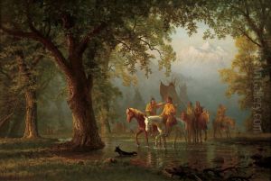 Departure of an Indian War Party by Albert Bierstadt