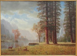 The Hetch Hetchy Valley, California by Albert Bierstadt