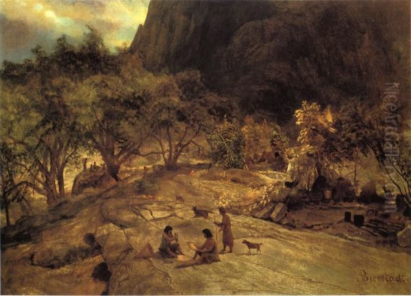 Mariposa Indian Encampment, Yosemite Valley, California - view 1