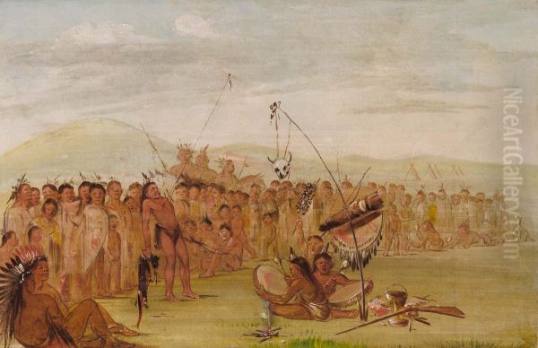 Self-torture in a Sioux Religious Ceremony - view 1