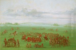 "Smoking Horses," a Curious Custom of the Sauk and Fox by George Catlin