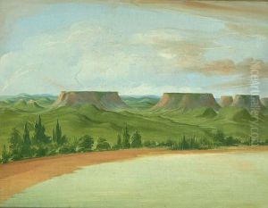 Square Hills, 1200 Miles above St. Louis by George Catlin