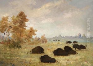 Stalking Buffalo, Arkansas by George Catlin
