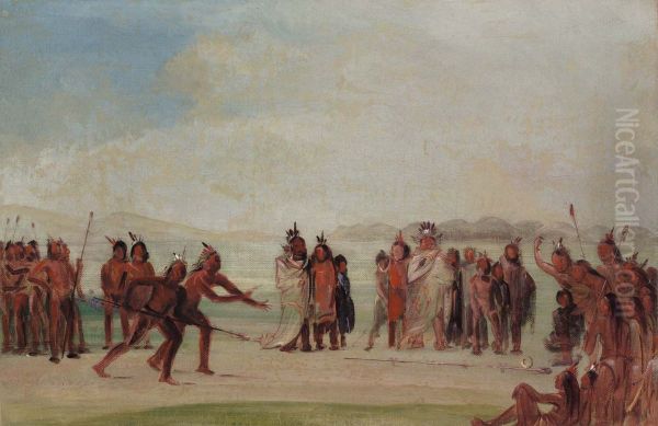 Tchung-kee, a Mandan Game Played with a Ring and Pole - view 1
