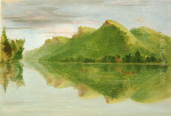 View on the Upper Mississippi, Beautiful Prairie Bluffs - view 1