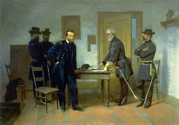 Lee Surrendering to Grant at Appomattox - view 1