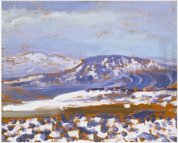 Welsh mountains in snow - view 1