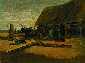 Fishing Shacks by Edward Mitchell Bannister