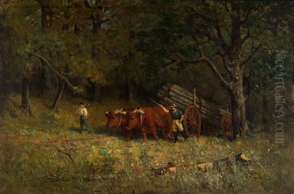 Untitled (boy and man with oxen) - view 1