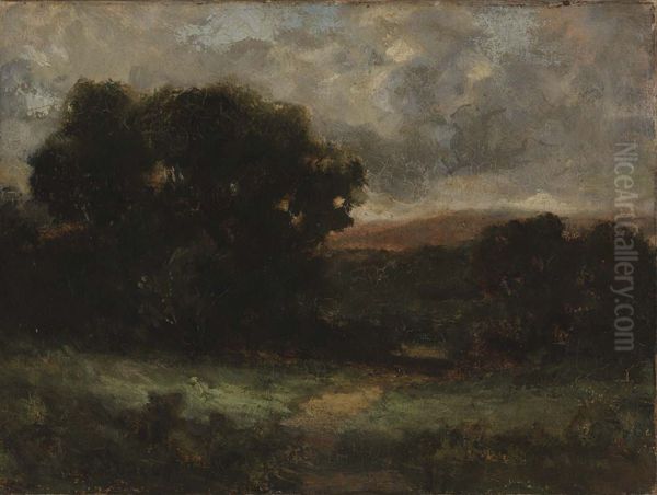 Untitled (landscape with meadow and trees) - view 1