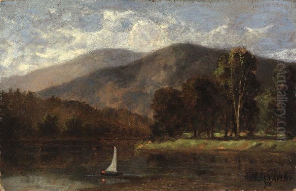 Untitled (sailboat in river) - view 1