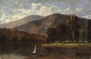 Untitled (sailboat in river) Untitled (sailboat in river)
