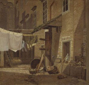 The Rear Courtyard of Charlottenborg Palace by Frederik Sodring