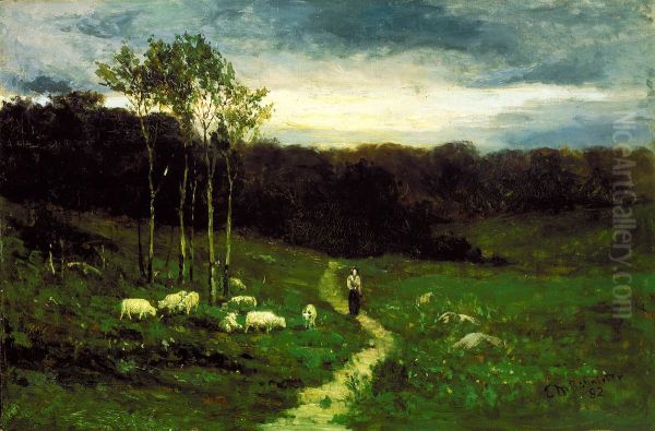 Woman Walking down Path - view 1