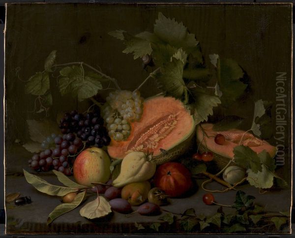 Still Life with Melons and Grapes - view 1
