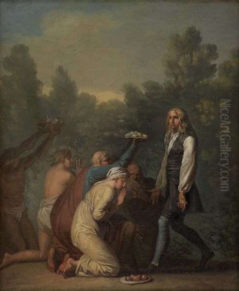 Niels Klim Receives the Homage of the Quamites. - view 1