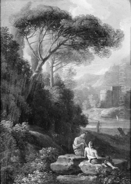 Italian Landscape with Figures - view 1