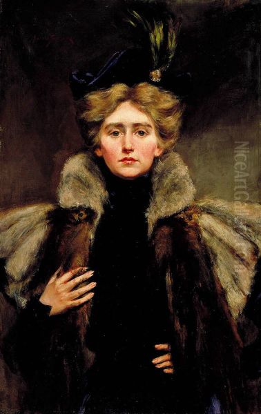 Natalie in Fur Cape - view 1