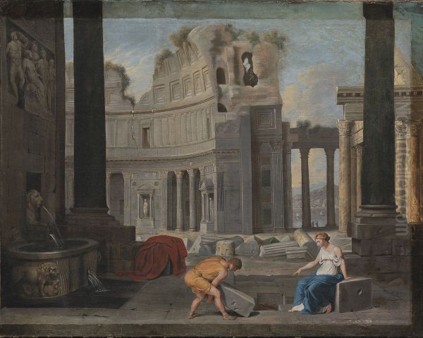 Theseus finding his Father's Sword and Sandals - view 1