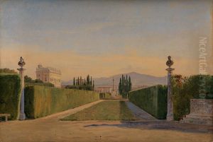 Parti fra Villa Albanis have, Rom by Constantin Hansen