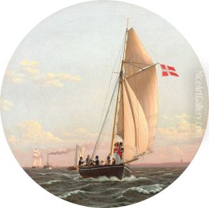Sailing from Copenhagen to Charlottenlund by Christoffer Wilhelm Eckersberg