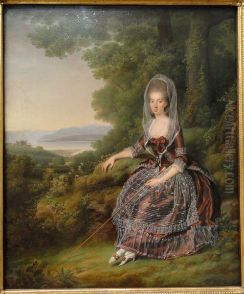 Baroness Matilde Guiguer de Prangins in Her Park at Lake Leman - view 1