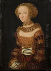 Portrait of a young woman. Princess Emilia of Saxony?
