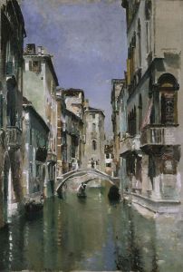 Canal in Venice, San Trovaso Quarter by Robert Frederick Blum