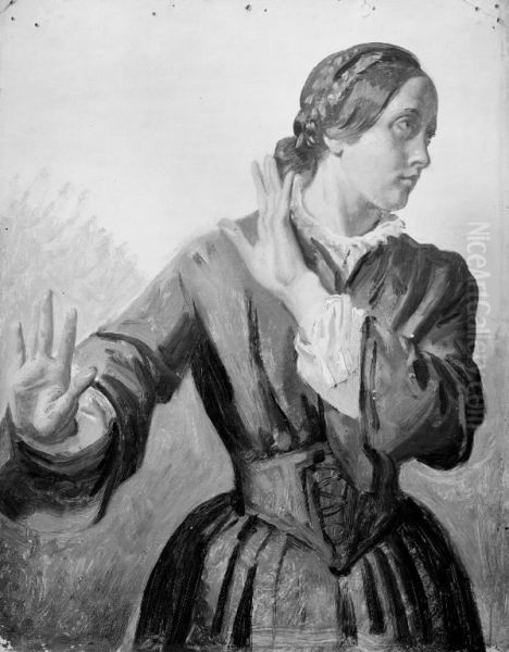 Studie af en ung kvinde (Thora Kobke) - view 1