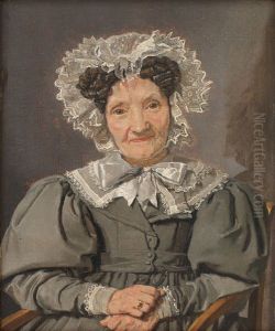 Portrait of Johanne Ployen, nee Bachmann by Christen Kobke
