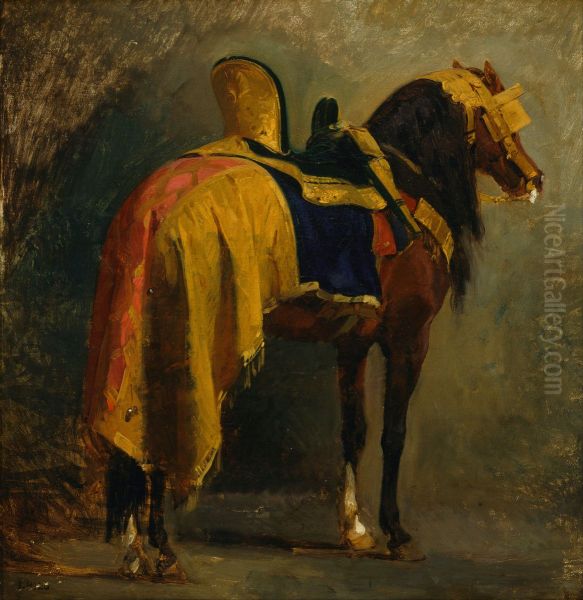 Horse caparisoned - view 1