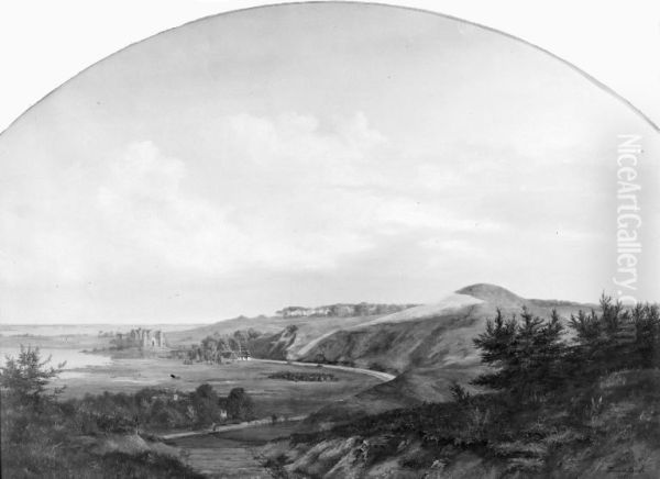North Zealand Landscape at Lake Arre where King Valdemar the Victor built Dronningholm Castle in Memory of his Queen Dagmar - view 1
