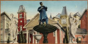 Homes, Past and Present (mural study, Portsmouth, Ohio Post Office)