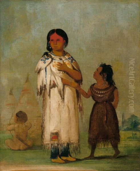 Assiniboin Woman and Child - view 1