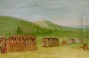 Ball-play Dance, Choctaw by George Catlin
