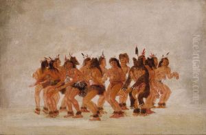 Bear Dance, Preparing for a Bear Hunt by George Catlin
