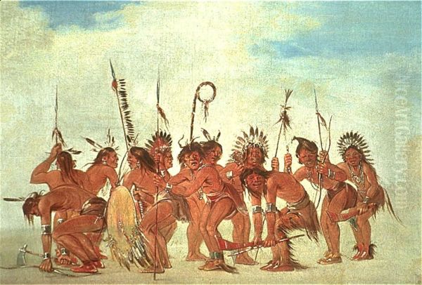Braves' Dance at Fort Snelling - view 1
