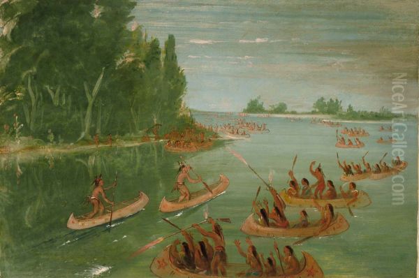 Canoe Race Near Sault Ste. Marie - view 1